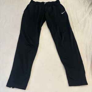 Nike Black Track Pants with White Swoosh
